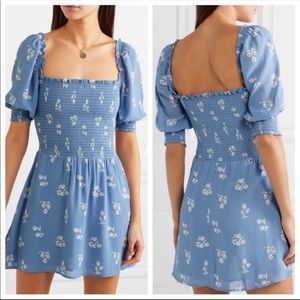 Reformation Elle Verona Smocked Mini Dress
